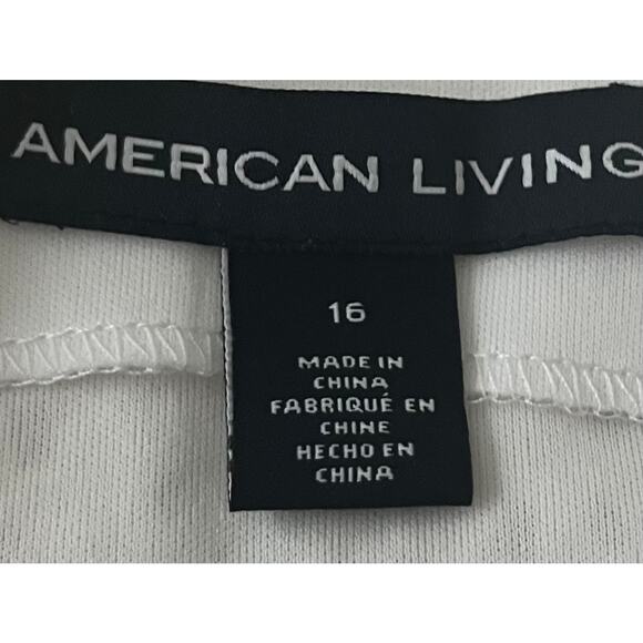 AMERICAN LIVING SLEEVELESS A-LINE MIDI DRESS, WOMENS-16-IVORY GOLDTONE LACE, NWT - Picture 10 of 12